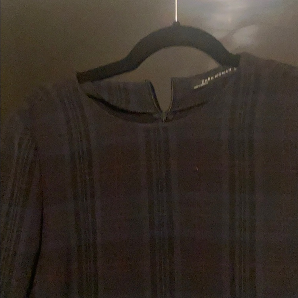 Zara woman shift dress plaid
